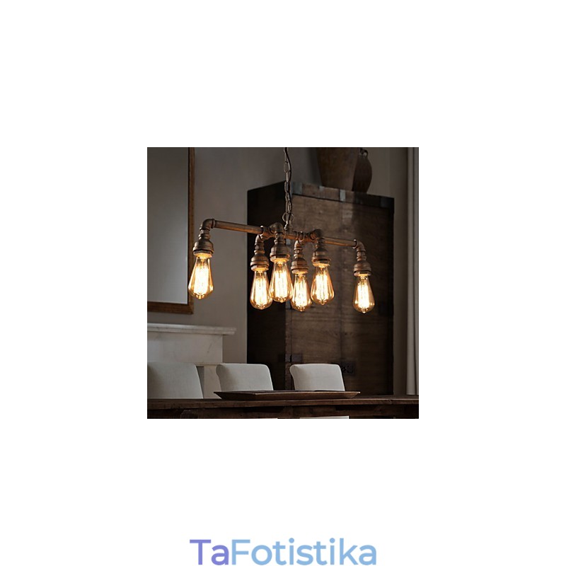 Edison Retro Loft Style Vintage βιομηχανικό κρεμαστό φως μεταλλικό φωτιστικό σωλήνα νερού Lampara Colgantes