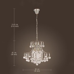 Κρεμαστό Φωτιστικό Luxury Modern Crystal Living 6 Φωτιστικά