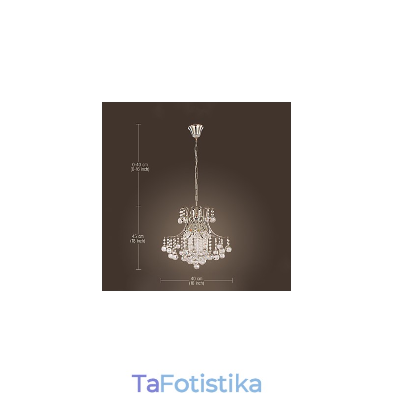 Κρεμαστό Φωτιστικό Luxury Modern Crystal Living 6 Φωτιστικά