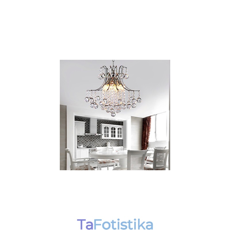 Κρεμαστό Φωτιστικό Luxury Modern Crystal Living 6 Φωτιστικά