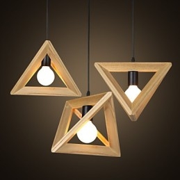 Creative Country European Style Restoring Ancient Ways Triangular Wood Box Droplight