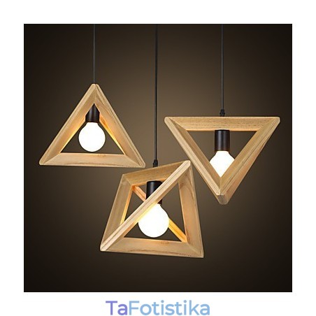 Creative Country European Style Restoring Ancient Ways Triangular Wood Box Droplight Creative Country European Style Restoring Ancient Ways Triangular Wood Box Droplight