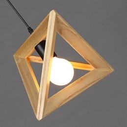 Creative Country European Style Restoring Ancient Ways Triangular Wood Box Droplight