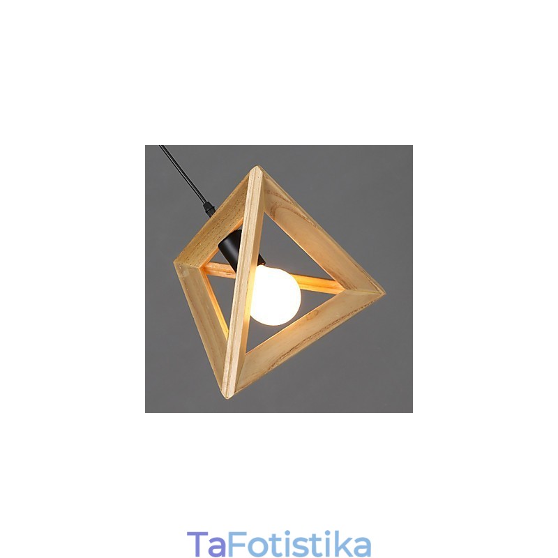 Creative Country European Style Restoring Ancient Ways Triangular Wood Box Droplight