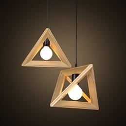 Creative Country European Style Restoring Ancient Ways Triangular Wood Box Droplight