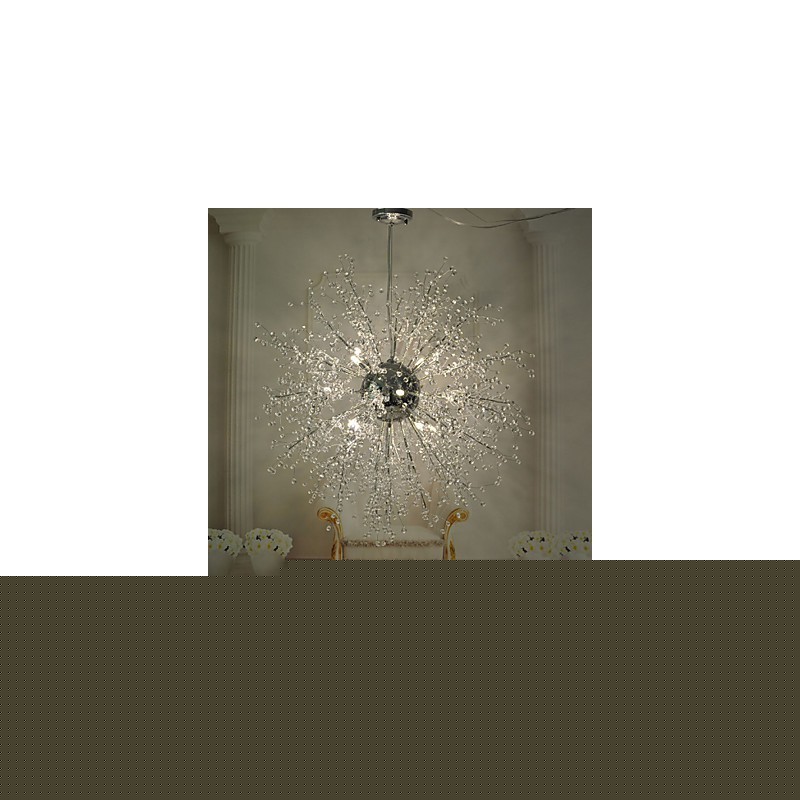 Φωτιστικό κρεμαστό μεταλλικό πολυέλαιο Globe Crystal Chrome