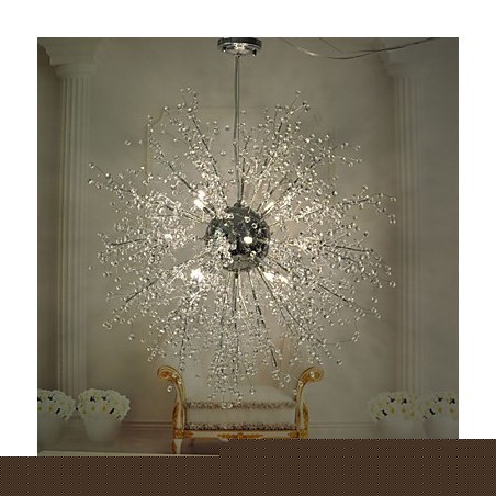 Φωτιστικό κρεμαστό μεταλλικό πολυέλαιο Globe Crystal Chrome Φωτιστικό κρεμαστό μεταλλικό πολυέλαιο Globe Crystal Chrome