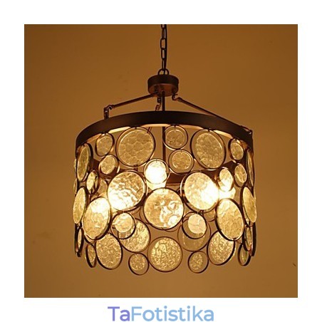 Πολυέλαιος Vintage Iron Glass Πολυέλαιος Vintage Iron Glass