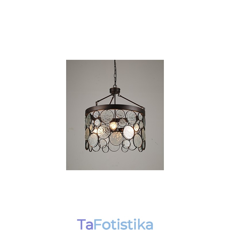 Πολυέλαιος Vintage Iron Glass