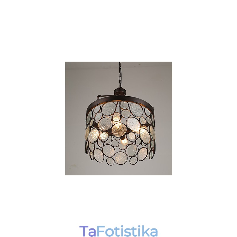 Πολυέλαιος Vintage Iron Glass