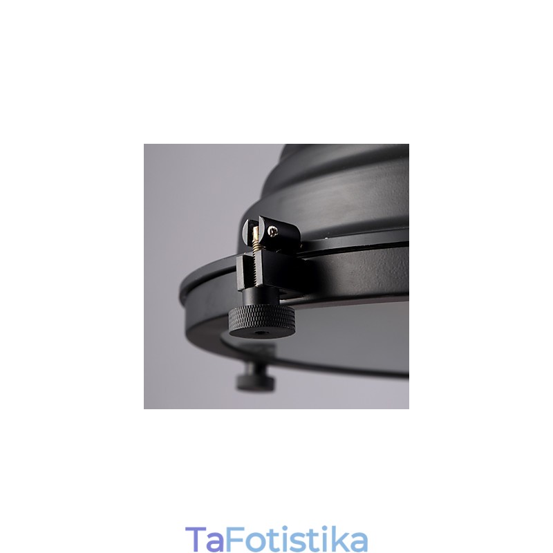 Μαύρο ρετρό σιδερένιο κρεμαστό φωτιστικό και γυάλινο σκίαστρο