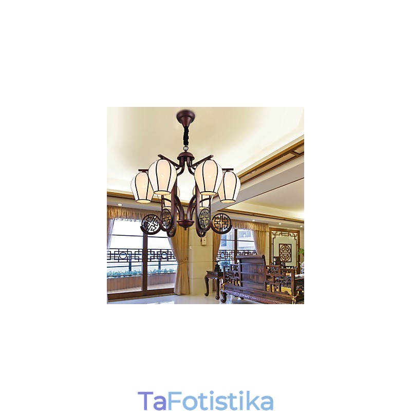 Πολυέλαιος από επιμεταλλωμένο μέταλλο Rustic Lodge Vintage Mini Style