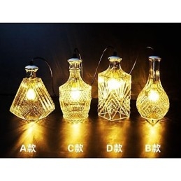 Φωτιστικό από κρυστάλλινο γυαλί 4Lights Shade Minimalist Bottle Lights