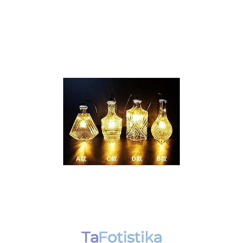 Φωτιστικό από κρυστάλλινο γυαλί 4Lights Shade Minimalist Bottle Lights
