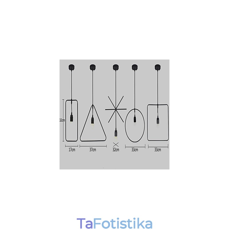 Ατομικός πολυέλαιος τέχνης American Retro 5 Head Shape Iron Art