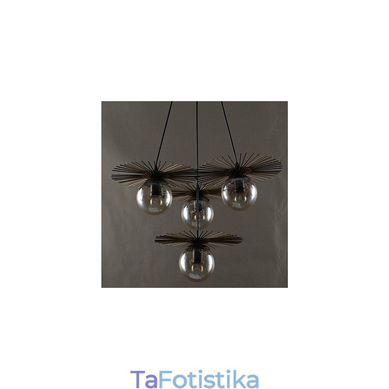 Πολυέλαιος από γυαλί τέχνης Στρογγυλή φασολάδα
