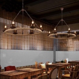 Κεραμική Βιομηχανία Wind Rope Chandelier RetroLron Chandelier Simple
