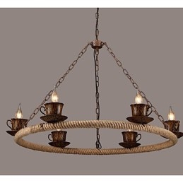 Κεραμική Βιομηχανία Wind Rope Chandelier RetroLron Chandelier Simple
