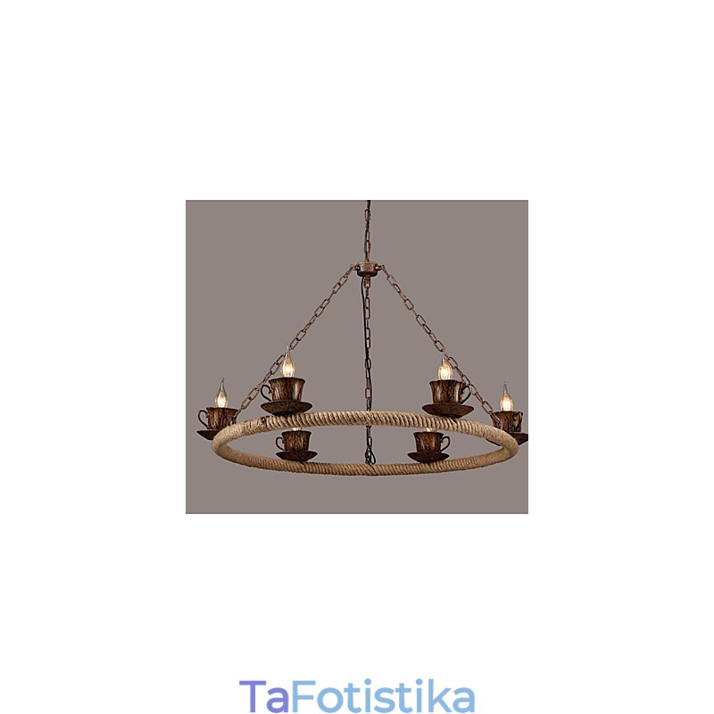 Κεραμική Βιομηχανία Wind Rope Chandelier RetroLron Chandelier Simple