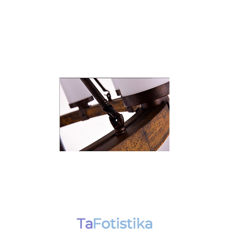 Vintage Ξύλινος πολυέλαιος από παλιό ξύλο