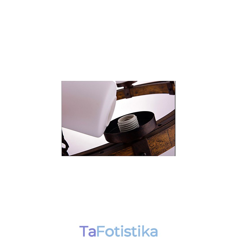 Vintage Ξύλινος πολυέλαιος από παλιό ξύλο
