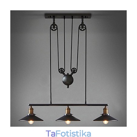 Κρεμαστά Φώτα Vintage 3 Φώτα ST64 Συμπεριλαμβάνονται λαμπτήρες πάνω και κάτω Κρεμαστά Φώτα Vintage 3 Φώτα ST64 Συμπεριλαμβάνονται λαμπτήρες πάνω και κάτω