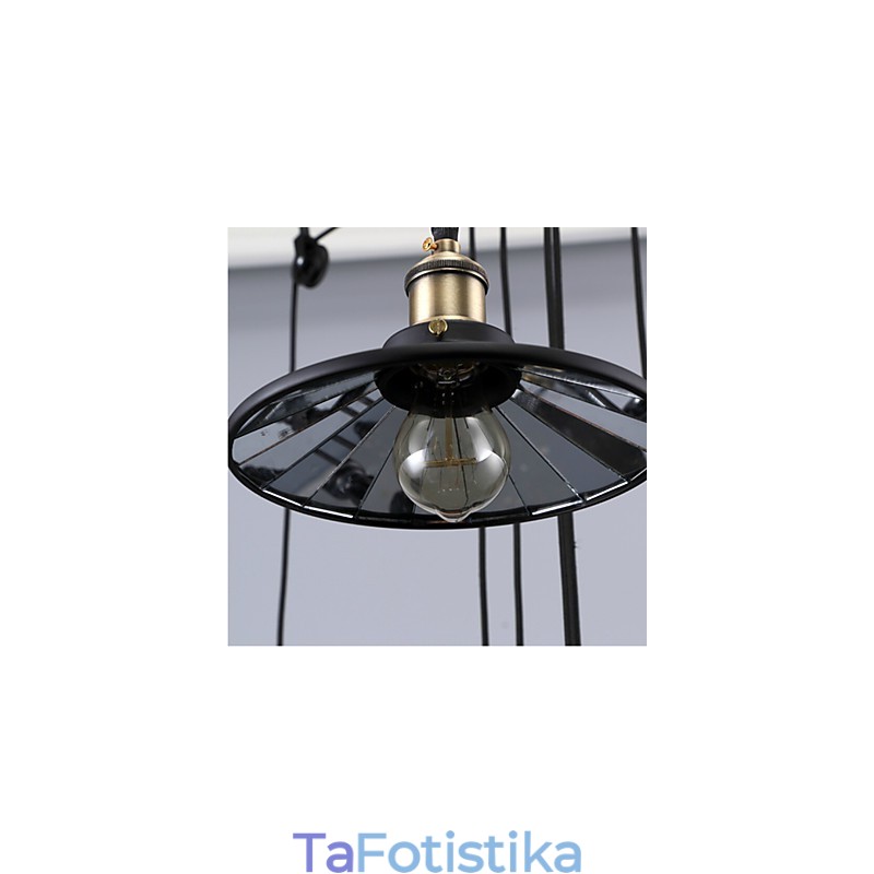 Κρεμαστά Φώτα Vintage 3 Φώτα ST64 Συμπεριλαμβάνονται λαμπτήρες πάνω και κάτω