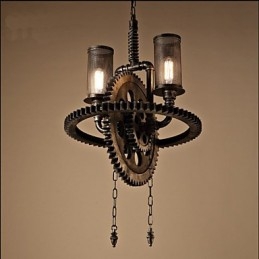 Industrial Wind Cafe Personalized Studio Gear Double Head μενταγιόν