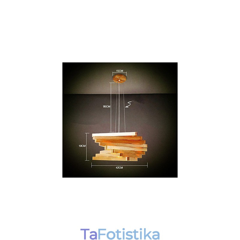 1 Παραδοσιακό Κλασικό Country Mini Ζωγραφική σε Ξύλο Μπαμπού Κρεμαστό Φωτιστικό