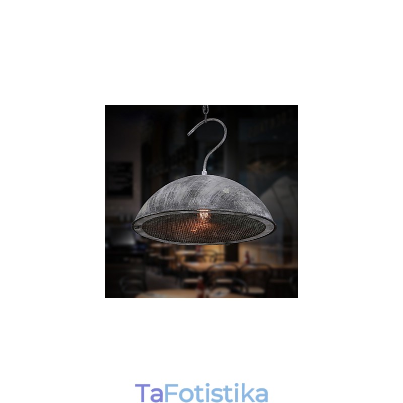 Λαμπτήρας απόχρωση Μαύρος πολυέλαιος σφυρήλατο σίδερο Βιομηχανική αποθήκη Καπάκι Καπάκι Πολυέλαιος σκιάς