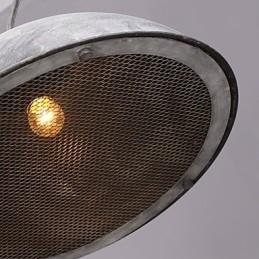 Λαμπτήρας απόχρωση Μαύρος πολυέλαιος σφυρήλατο σίδερο Βιομηχανική αποθήκη Καπάκι Καπάκι Πολυέλαιος σκιάς