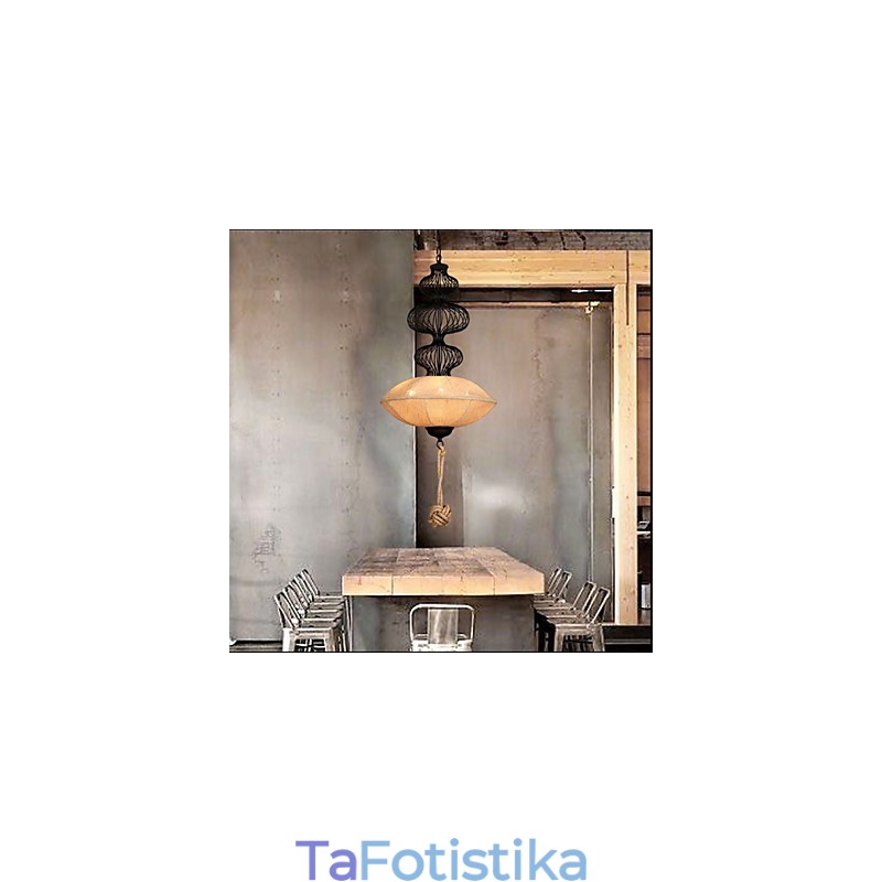Λάμπες Nordic Retro Industrial Hemp Creative Birdcage