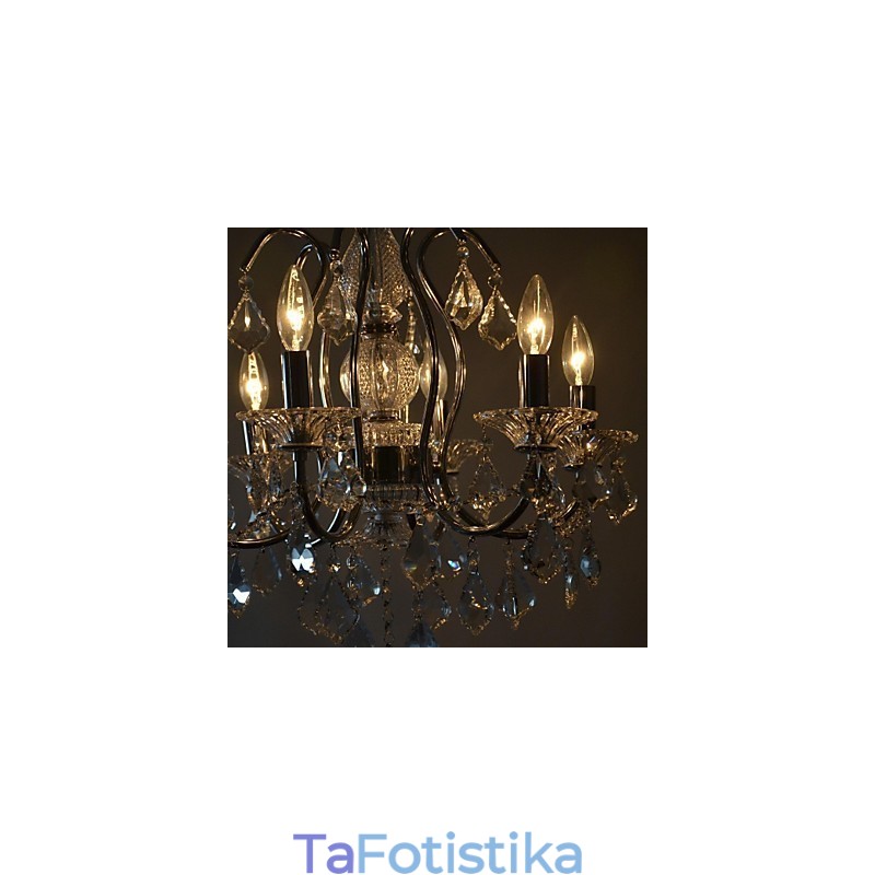 Παραδοσιακός Κλασικός Μεταλλικός Πολυέλαιος Κρυστάλλινο Χρώμιο