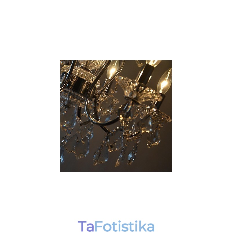 Παραδοσιακός Κλασικός Μεταλλικός Πολυέλαιος Κρυστάλλινο Χρώμιο