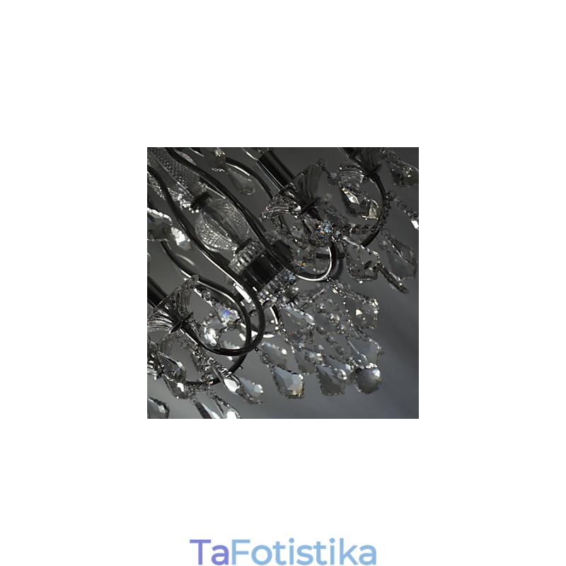 Παραδοσιακός Κλασικός Μεταλλικός Πολυέλαιος Κρυστάλλινο Χρώμιο