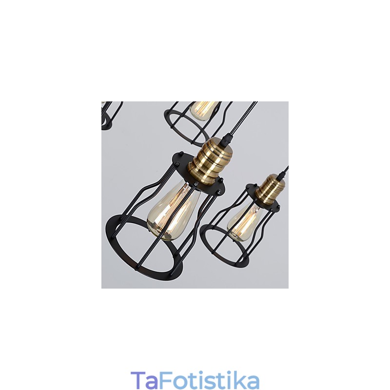 Vintage Edison Πολλαπλό ρυθμιζόμενο φωτιστικό οροφής DIY Φωτιστικό κρεμαστό φωτιστικό Πολυέλαιος Μοντέρνα κομψή βιομηχανική τραπεζαρία