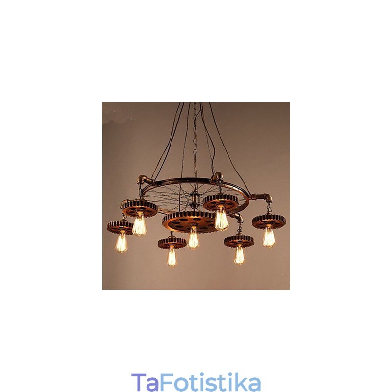 Σιδερένιος πολυέλαιος Creative Gear Of Retro Home Furnishing