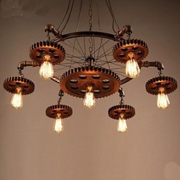 Σιδερένιος πολυέλαιος Creative Gear Of Retro Home Furnishing