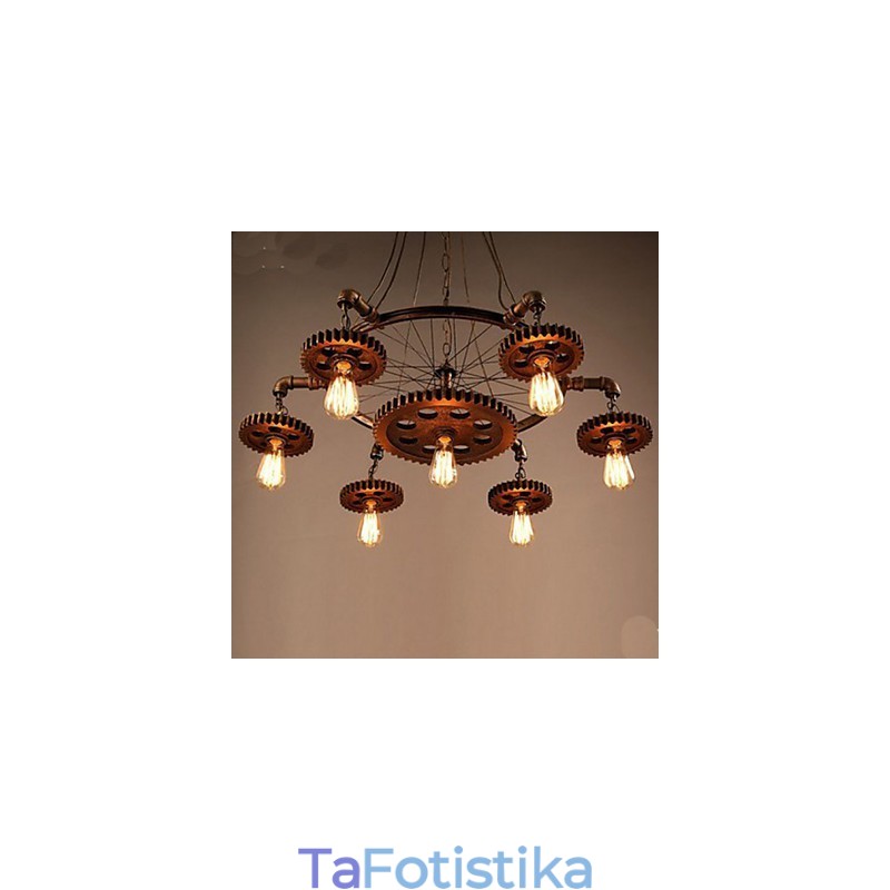Σιδερένιος πολυέλαιος Creative Gear Of Retro Home Furnishing