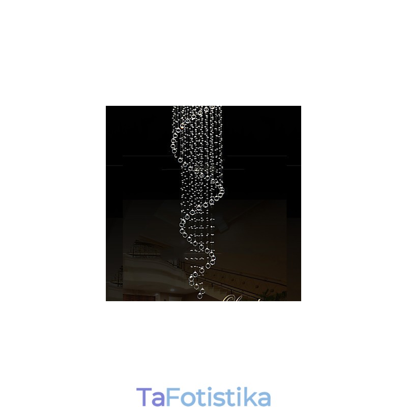Μοντέρνο κρεμαστό κρύσταλλο Φωτιστικό Πολυέλαιος Φωτιστικά Φωτιστικά με Μονό Σπιράλ D70CM H250CM