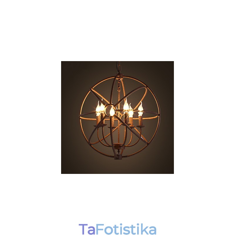 Sitting Lights Nordic Country Wrought Iron American Retro Candle Chandelier The Black Chandelier