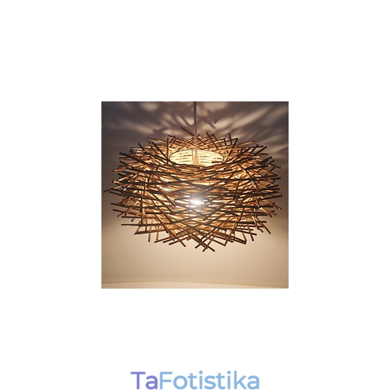 Μοντέρνο Rural Cany Art Woven Rattan Μονό Φωτιστικό σταγονόμετρου