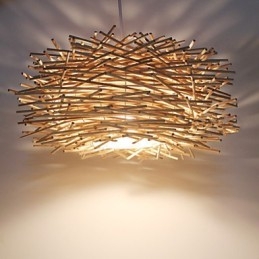 Μοντέρνο Rural Cany Art Woven Rattan Μονό Φωτιστικό σταγονόμετρου