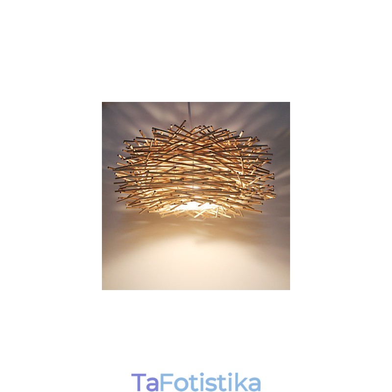 Μοντέρνο Rural Cany Art Woven Rattan Μονό Φωτιστικό σταγονόμετρου