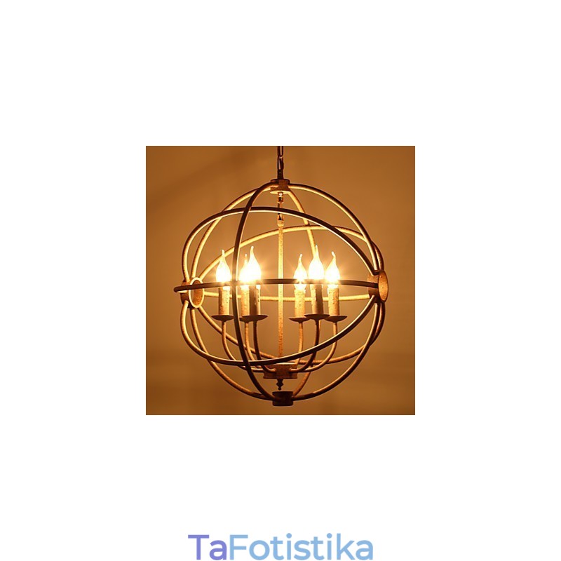 Sitting Lights Nordic Country Wrought Iron American Retro Candle Chandelier The Black Chandelier