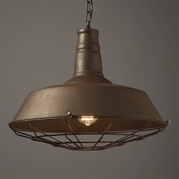 Retro κρεμαστό φωτιστικό 1 Light Old Metal Materila Shade Shop