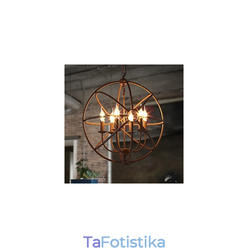 Sitting Lights Nordic Country Wrought Iron American Retro Candle Chandelier The Black Chandelier