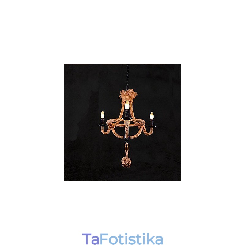 Παραδοσιακός Classic Rustic Lodge Vintage Retro Country Painting Μεταλλικός πολυέλαιος