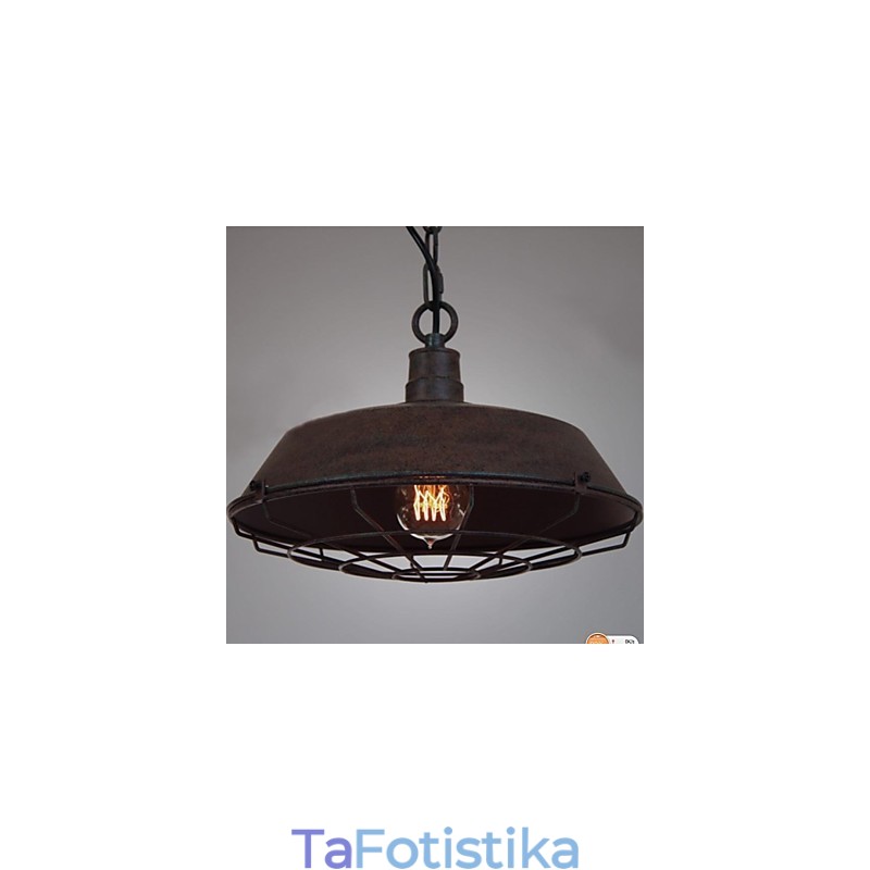 1 Light Vintage Μεταλλικό Κρεμαστό Φωτιστικό