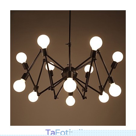 American Loft Black Lights Iron Spider Πολυέλαιος με 12 Κεφάλια American Loft Black Lights Iron Spider Πολυέλαιος με 12 Κεφάλια